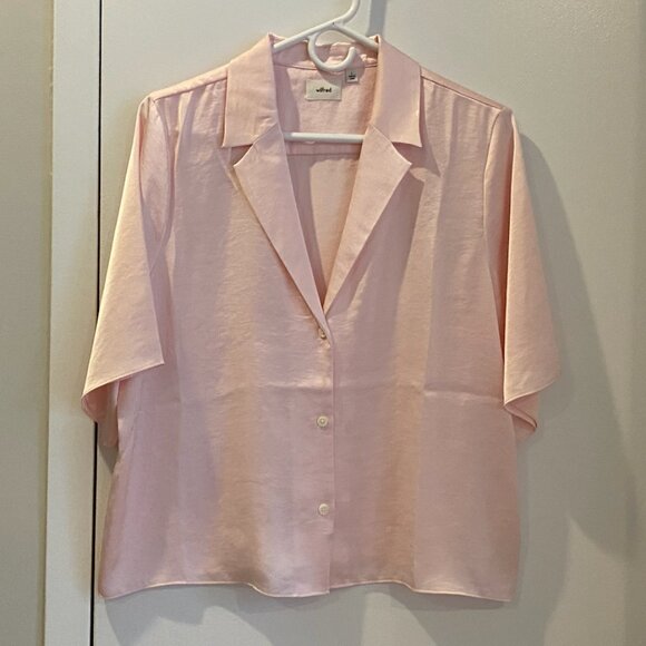 Aritzia Wilfred Beso Shirt | Talc Pink | Size L - Picture 3 of 4